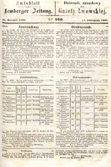 Amtsblatt zur Lemberger Zeitung = Dziennik Urzędowy do Gazety Lwowskiej. 1865, nr 260