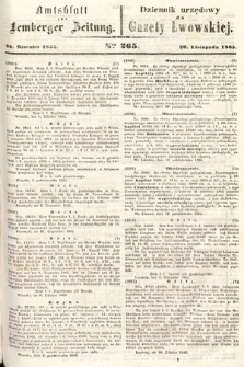 Amtsblatt zur Lemberger Zeitung = Dziennik Urzędowy do Gazety Lwowskiej. 1865, nr 265