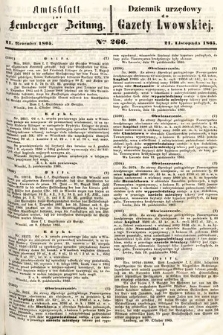 Amtsblatt zur Lemberger Zeitung = Dziennik Urzędowy do Gazety Lwowskiej. 1865, nr 266