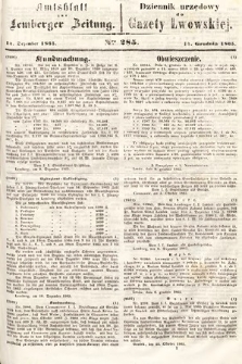 Amtsblatt zur Lemberger Zeitung = Dziennik Urzędowy do Gazety Lwowskiej. 1865, nr 285