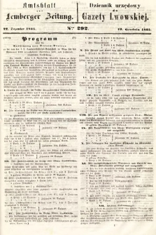Amtsblatt zur Lemberger Zeitung = Dziennik Urzędowy do Gazety Lwowskiej. 1865, nr 292