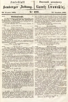 Amtsblatt zur Lemberger Zeitung = Dziennik Urzędowy do Gazety Lwowskiej. 1865, nr 293