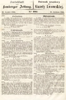 Amtsblatt zur Lemberger Zeitung = Dziennik Urzędowy do Gazety Lwowskiej. 1865, nr 294