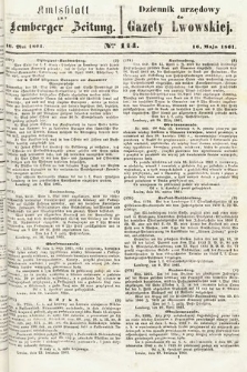 Amtsblatt zur Lemberger Zeitung = Dziennik Urzędowy do Gazety Lwowskiej. 1861, nr 114