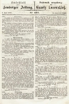 Amtsblatt zur Lemberger Zeitung = Dziennik Urzędowy do Gazety Lwowskiej. 1861, nr 131
