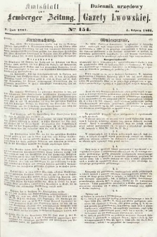 Amtsblatt zur Lemberger Zeitung = Dziennik Urzędowy do Gazety Lwowskiej. 1861, nr 154