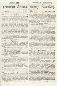 Amtsblatt zur Lemberger Zeitung = Dziennik Urzędowy do Gazety Lwowskiej. 1861, nr 166