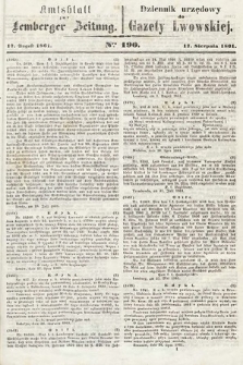 Amtsblatt zur Lemberger Zeitung = Dziennik Urzędowy do Gazety Lwowskiej. 1861, nr 190