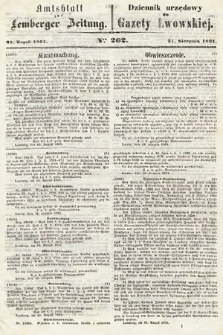 Amtsblatt zur Lemberger Zeitung = Dziennik Urzędowy do Gazety Lwowskiej. 1861, nr 202