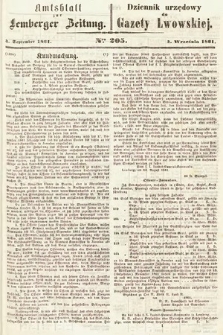 Amtsblatt zur Lemberger Zeitung = Dziennik Urzędowy do Gazety Lwowskiej. 1861, nr 205