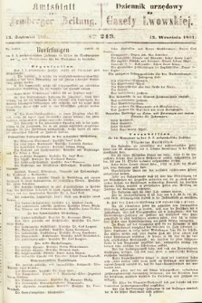 Amtsblatt zur Lemberger Zeitung = Dziennik Urzędowy do Gazety Lwowskiej. 1861, nr 213