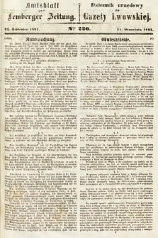 Amtsblatt zur Lemberger Zeitung = Dziennik Urzędowy do Gazety Lwowskiej. 1861, nr 220