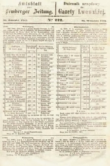 Amtsblatt zur Lemberger Zeitung = Dziennik Urzędowy do Gazety Lwowskiej. 1861, nr 222