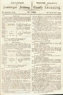 Amtsblatt zur Lemberger Zeitung = Dziennik Urzędowy do Gazety Lwowskiej. 1861, nr 223