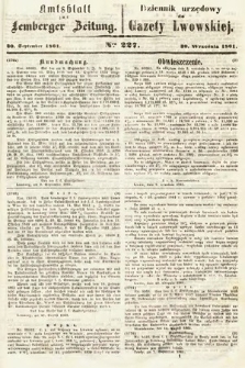 Amtsblatt zur Lemberger Zeitung = Dziennik Urzędowy do Gazety Lwowskiej. 1861, nr 227