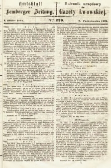 Amtsblatt zur Lemberger Zeitung = Dziennik Urzędowy do Gazety Lwowskiej. 1861, nr 229