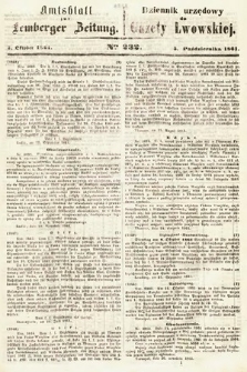 Amtsblatt zur Lemberger Zeitung = Dziennik Urzędowy do Gazety Lwowskiej. 1861, nr 232