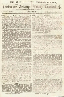 Amtsblatt zur Lemberger Zeitung = Dziennik Urzędowy do Gazety Lwowskiej. 1861, nr 234