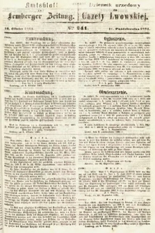 Amtsblatt zur Lemberger Zeitung = Dziennik Urzędowy do Gazety Lwowskiej. 1861, nr 241
