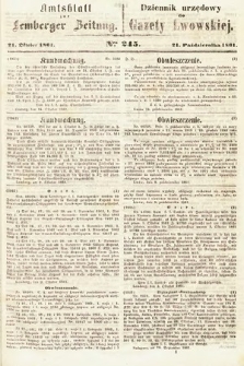 Amtsblatt zur Lemberger Zeitung = Dziennik Urzędowy do Gazety Lwowskiej. 1861, nr 245