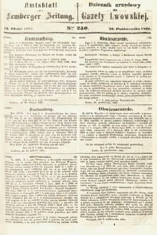 Amtsblatt zur Lemberger Zeitung = Dziennik Urzędowy do Gazety Lwowskiej. 1861, nr 250