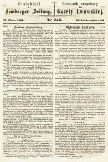 Amtsblatt zur Lemberger Zeitung = Dziennik Urzędowy do Gazety Lwowskiej. 1861, nr 252