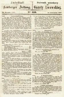 Amtsblatt zur Lemberger Zeitung = Dziennik Urzędowy do Gazety Lwowskiej. 1861, nr 266