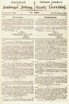 Amtsblatt zur Lemberger Zeitung = Dziennik Urzędowy do Gazety Lwowskiej. 1861, nr 267