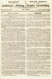 Amtsblatt zur Lemberger Zeitung = Dziennik Urzędowy do Gazety Lwowskiej. 1861, nr 269