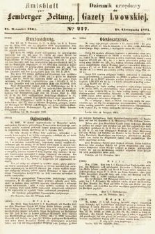 Amtsblatt zur Lemberger Zeitung = Dziennik Urzędowy do Gazety Lwowskiej. 1861, nr 276