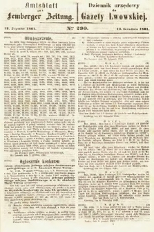Amtsblatt zur Lemberger Zeitung = Dziennik Urzędowy do Gazety Lwowskiej. 1861, nr 289