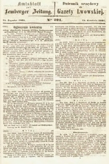 Amtsblatt zur Lemberger Zeitung = Dziennik Urzędowy do Gazety Lwowskiej. 1861, nr 290