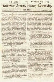 Amtsblatt zur Lemberger Zeitung = Dziennik Urzędowy do Gazety Lwowskiej. 1861, nr 292