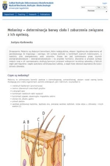 Melaniny - determinacja barwy ciała i zaburzenia związane z ich syntezą