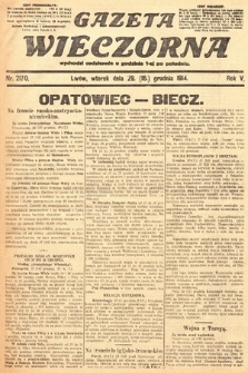 Gazeta Wieczorna. 1914, nr 2170