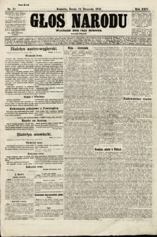 Głos Narodu (wydanie poranne). 1916, nr 31