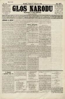 Głos Narodu (wydanie popołudniowe). 1916, nr 36
