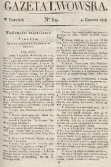 Gazeta Lwowska. 1818, nr 84