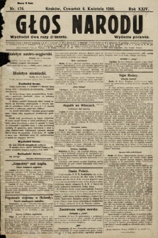 Głos Narodu (wydanie poranne). 1916, nr 174