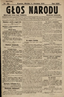 Głos Narodu (wydanie poranne). 1916, nr 183