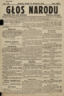 Głos Narodu (wydanie poranne). 1916, nr 185