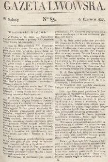 Gazeta Lwowska. 1818, nr 85