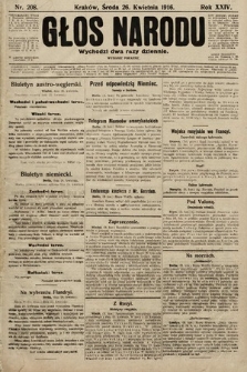 Głos Narodu (wydanie poranne). 1916, nr 208