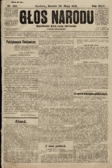 Głos Narodu (wydanie popołudniowe). 1916, nr 253