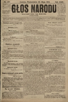 Głos Narodu (wydanie poranne). 1916, nr 271