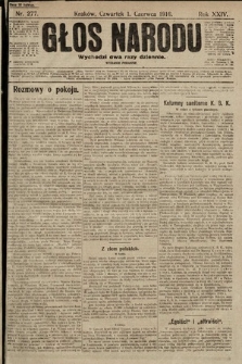 Głos Narodu (wydanie poranne). 1916, nr 277