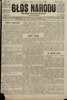 Głos Narodu (wydanie popołudniowe). 1916, nr 279