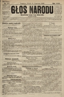 Głos Narodu (wydanie poranne). 1916, nr 291