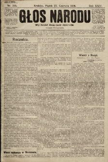 Głos Narodu (wydanie popołudniowe). 1916, nr 315