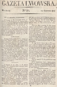 Gazeta Lwowska. 1818, nr 87
